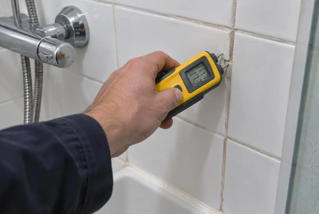 Lekdetectie Olst – vochtmeter op badkamertegels bij de douche